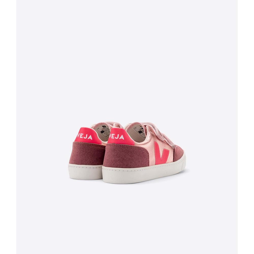 Pink Kids' Veja V-12 CHROMEFREE Shoes | AU 747ZUT